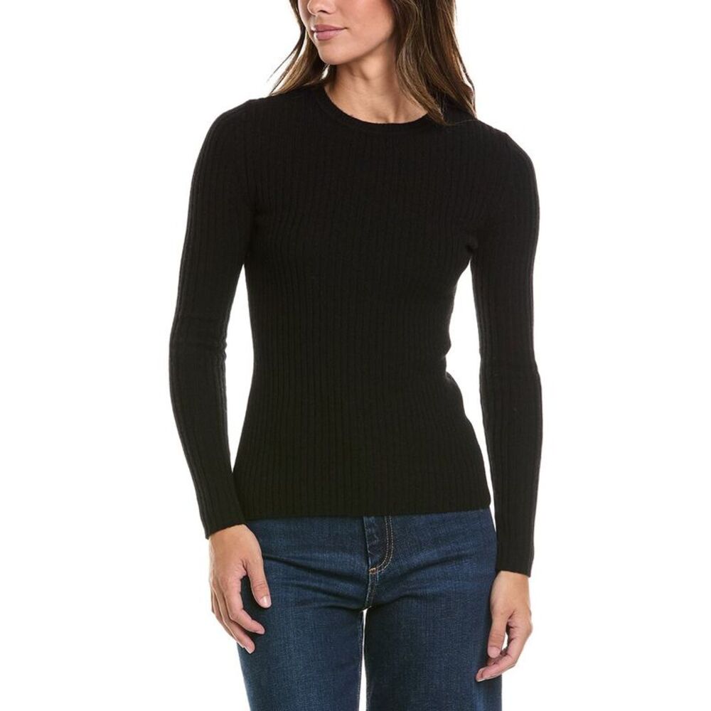 Alashan Cashmere Womens  Ada Crewneck 100% Cashmere Sweater, Black